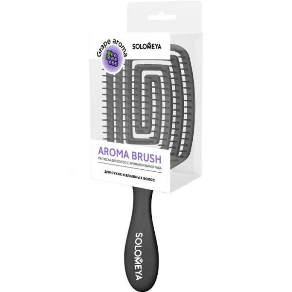Comb for dry and wet hair GRAPE SCENT spatula Solomeya
